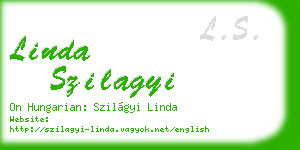 linda szilagyi business card